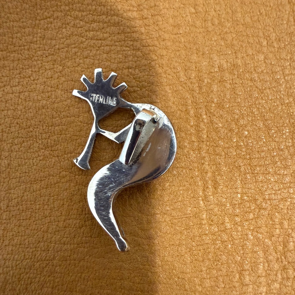 Turquoise Inlay Kokopelli Pendant Necklace Accent - Picture 2 of 3